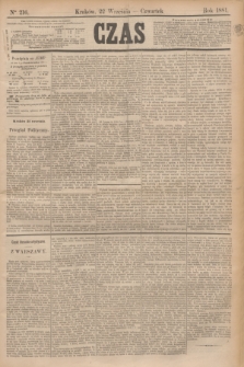 Czas. [R.34], Ner 216 (22 września 1881)