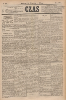 Czas. [R.34], Ner 218 (24 września 1881)