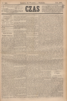 Czas. [R.34], Ner 219 (25 września 1881)