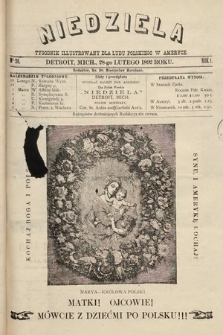 Niedziela : tygodnik ilustrowany dla ludu polskiego w Ameryce. 1892, nr 26