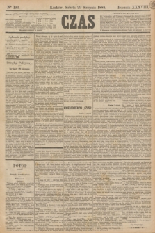Czas. R.38, Ner 196 (29 sierpnia 1885)