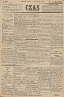 Czas. R.38, Ner 216 (23 września 1885)