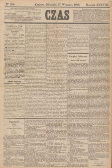 Czas. R.38, Ner 220 (27 września 1885)