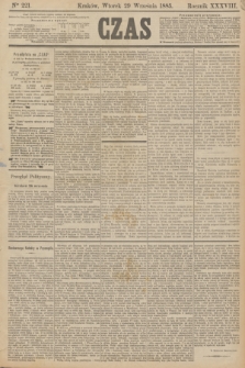 Czas. R.38, Ner 221 (29 września 1885)
