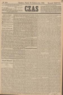 Czas. R.38, Ner 248 (30 października 1885)