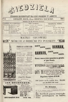 Niedziela : tygodnik ilustrowany dla ludu polskiego w Ameryce. 1892, nr 52