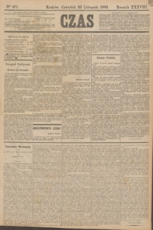 Czas. R.38, Ner 271 (26 listopada 1885)