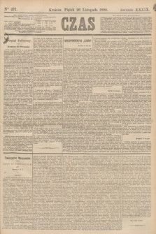 Czas. R.39, Ner 271 (26 listopada 1886)