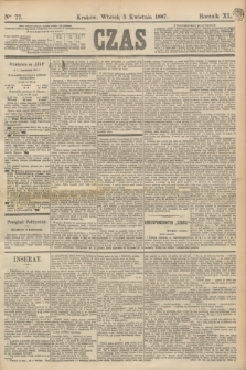 Czas. R.40, Ner 77 (5 kwietnia 1887)