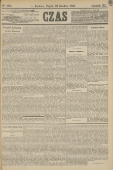 Czas. R.40, Ner 293 (23 grudnia 1887)