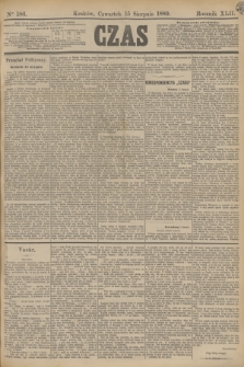 Czas. R.42, Ner 186 (15 sierpnia 1889)