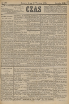 Czas. R.42, Ner 214 (18 września 1889)