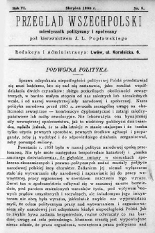 Przegląd Wszechpolski : miesięcznik polityczny i społeczny. 1900, nr 8