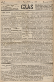 Czas. R.43, Ner 37 (14 lutego 1890)
