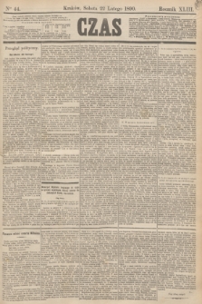 Czas. R.43, Ner 44 (22 lutego 1890)