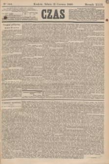 Czas. R.43, Ner 140 (21 czerwca 1890)