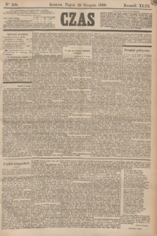 Czas. R.43, Ner 198 (29 sierpnia 1890)