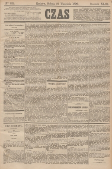 Czas. R.43, Ner 222 (27 września 1890)