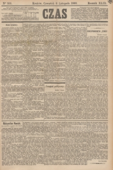 Czas. R.43, Ner 255 (6 listopada 1890)