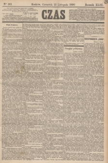 Czas. R.43, Ner 261 (13 listopada 1890)