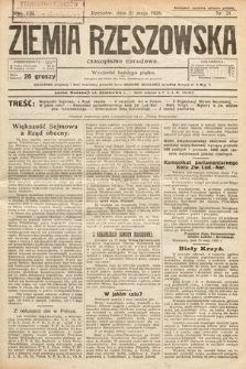 Ziemia Rzeszowska : czasopismo narodowe. 1926, nr 21