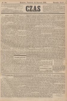 Czas. R.44, Ner 20 (25 stycznia 1891)