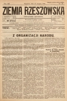 Ziemia Rzeszowska : czasopismo narodowe. 1926, nr 35