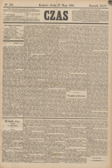 Czas. R.44, Ner 118 (27 maja 1891)