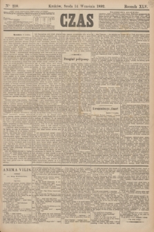Czas. R.45, Ner 210 (14 września 1892)