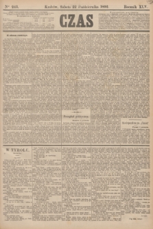 Czas. R.45, Ner 243 (22 października 1892)