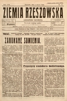 Ziemia Rzeszowska : czasopismo narodowe. 1934, nr 14