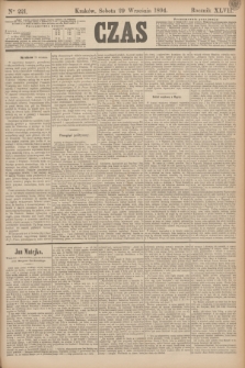 Czas. R.47, Ner 221 (29 września 1894)