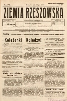 Ziemia Rzeszowska : czasopismo narodowe. 1934, nr 27