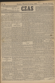 Czas. R.48, Ner 35 (12 lutego 1895)
