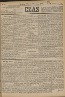 Czas. R.48, Ner 47 (26 lutego 1895)