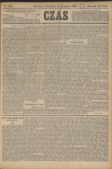 Czas. R.48, Ner 186 (15 sierpnia 1895)