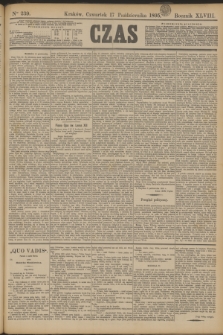 Czas. R.48, Ner 239 (17 października 1895)