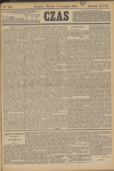 Czas. R.48, Ner 254 (5 listopada 1895)