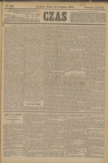 Czas. R.48, Ner 297 (25 grudnia 1895)