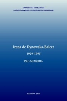 Irena de Dynowska-Balcer : 1929-1995 : pro memoria