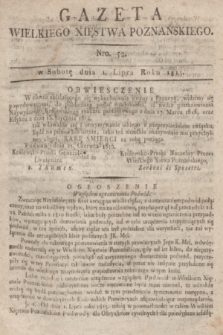 Gazeta Wielkiego Xięstwa Poznańskiego. 1815, Nro. 52 (1 lipca) + dod.