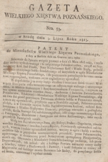 Gazeta Wielkiego Xięstwa Poznańskiego. 1815, Nro. 53 (5 lipca) + dod.