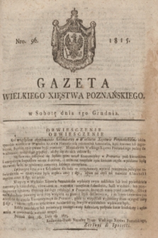 Gazeta Wielkiego Xięstwa Poznańskiego. 1815, Nro. 96 (2 grudnia) + dod.