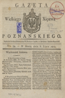 Gazeta Wielkiego Xięstwa Poznańskiego. 1825, Nro. 54 (6 lipca) + dod.