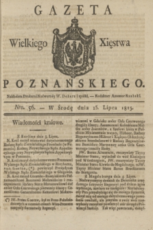 Gazeta Wielkiego Xięstwa Poznańskiego. 1825, Nro. 56 (13 lipca) + dod.