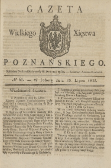 Gazeta Wielkiego Xięstwa Poznańskiego. 1825, № 61 (30 lipca) + dod.