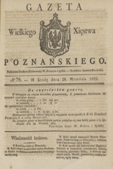 Gazeta Wielkiego Xięstwa Poznańskiego. 1825, № 78 (28 września) + dod.