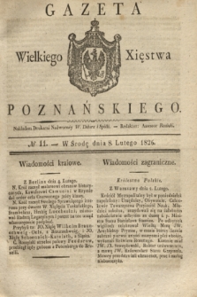 Gazeta Wielkiego Xięstwa Poznańskiego. 1826, № 11 (8 lutego) + dod.