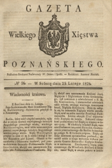 Gazeta Wielkiego Xięstwa Poznańskiego. 1826, № 16 (25 lutego) + dod.