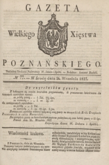 Gazeta Wielkiego Xięstwa Poznańskiego. 1827, № 77 (26 września) + dod.